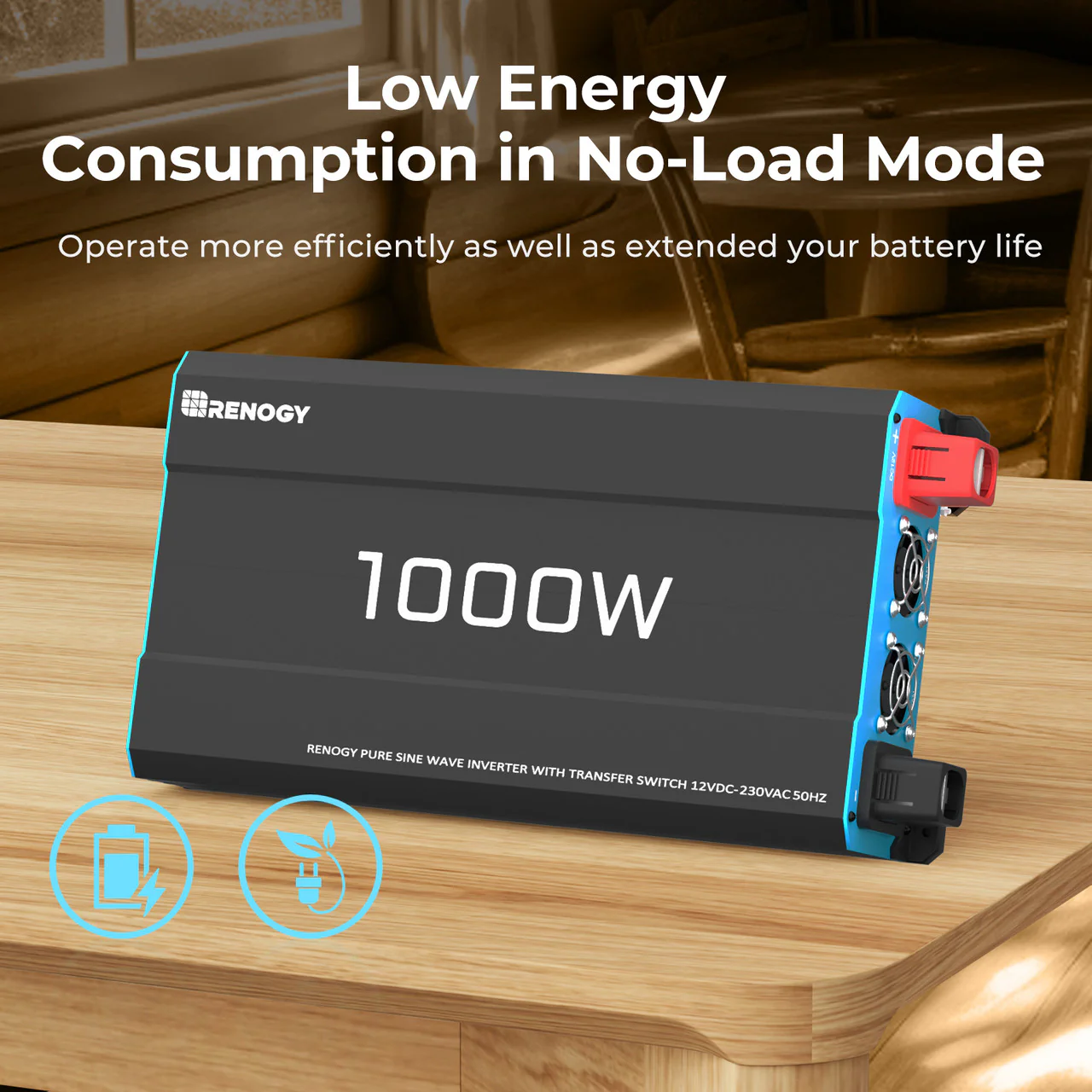 1000W Pure Sine Wave Inverter 12V to 230V with UPS Backup - Image 5