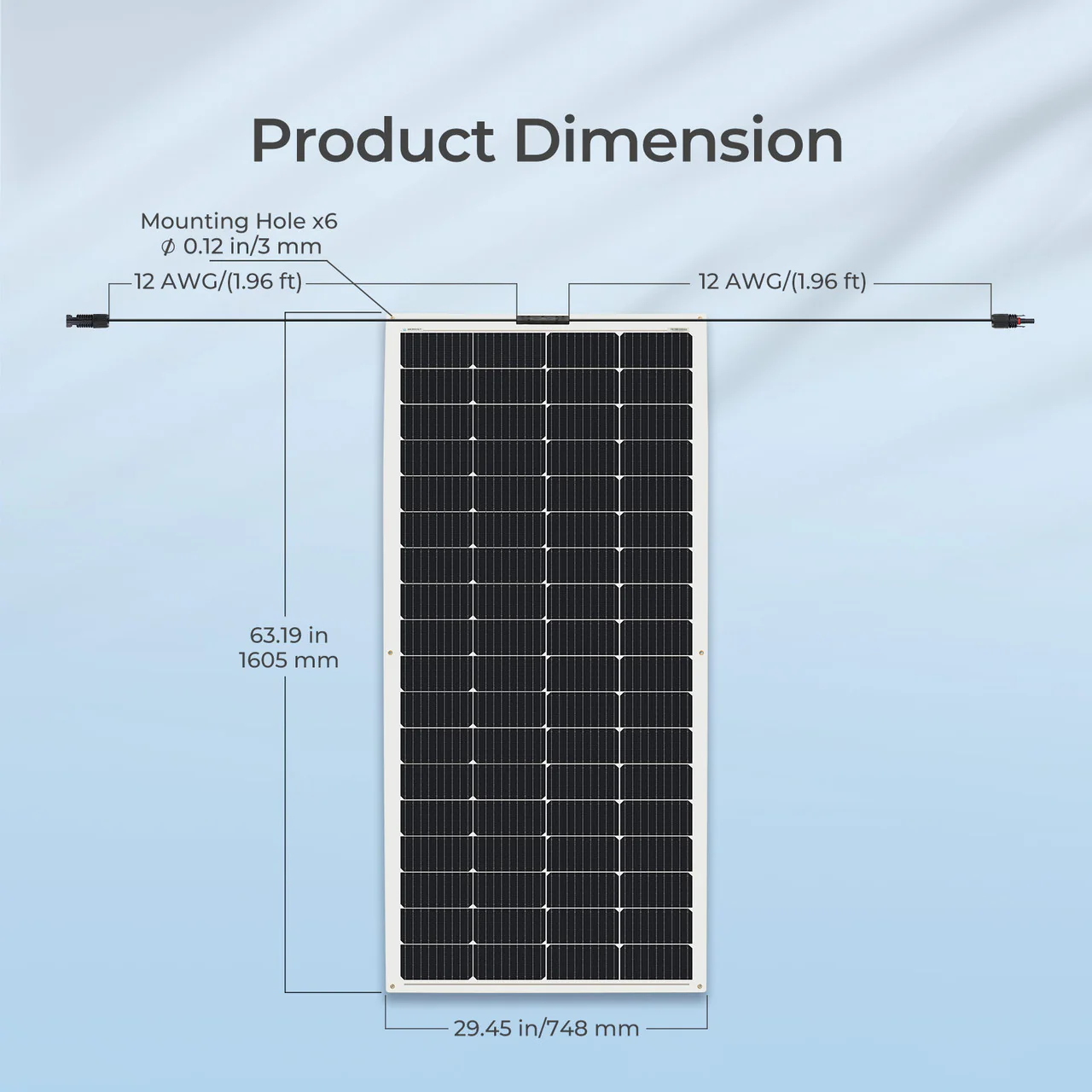 200 Watt 12 Volt Flexible Monocrystalline Solar Panel - Image 3