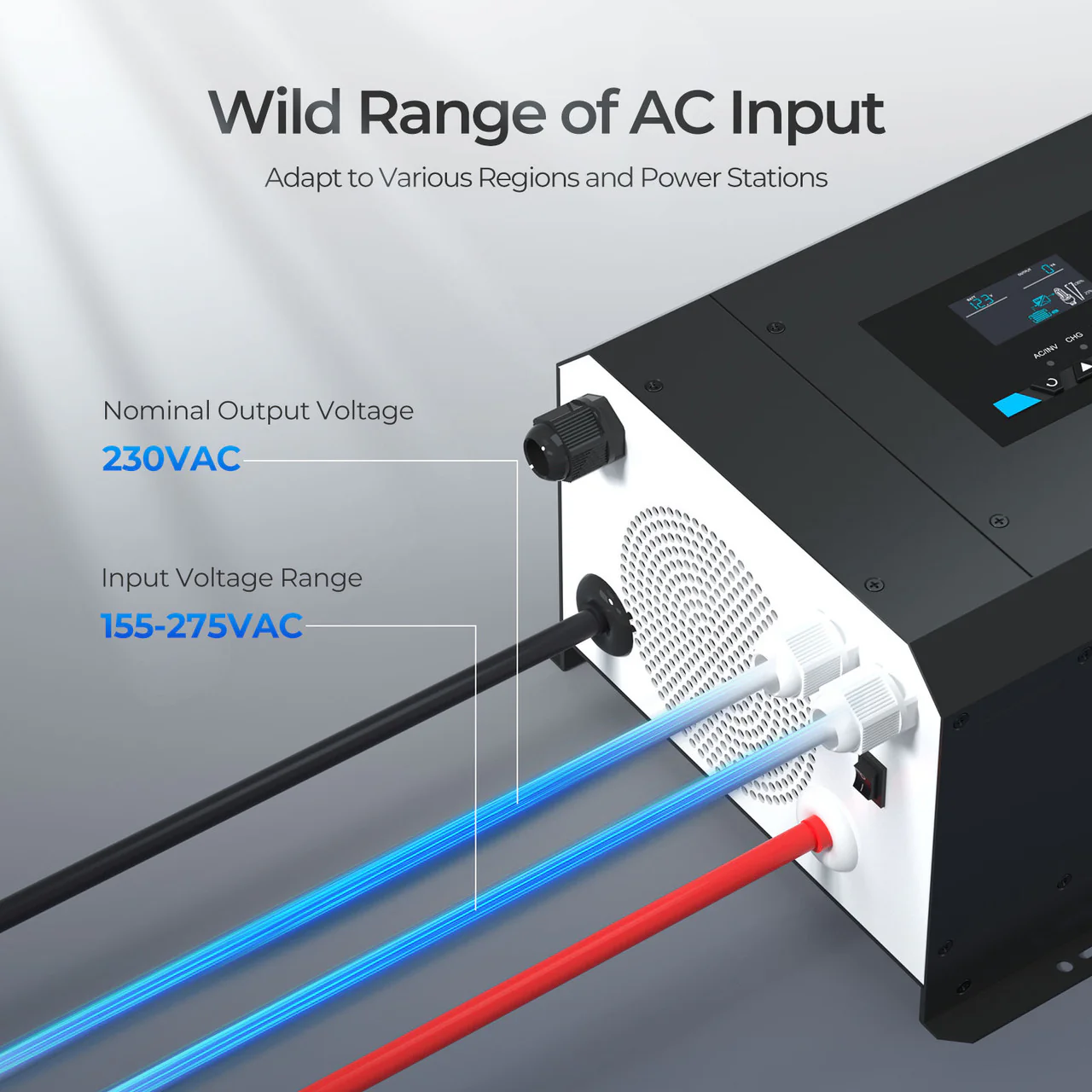 2000W 12V Pure Sine Wave Inverter Charger w/ LCD - Image 7