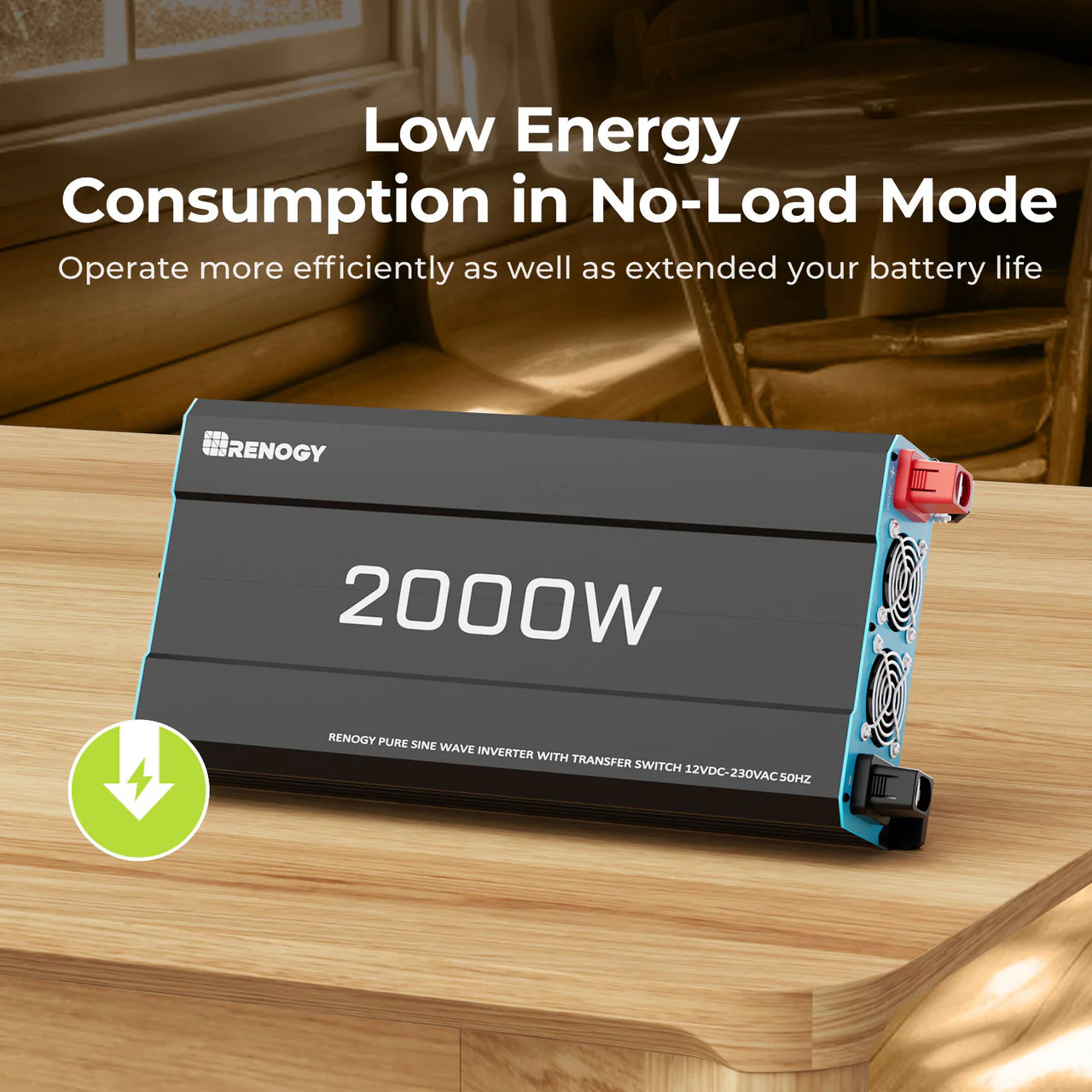 2000W Pure Sine Wave Inverter 12V to 230V with UPS Backup - Image 5