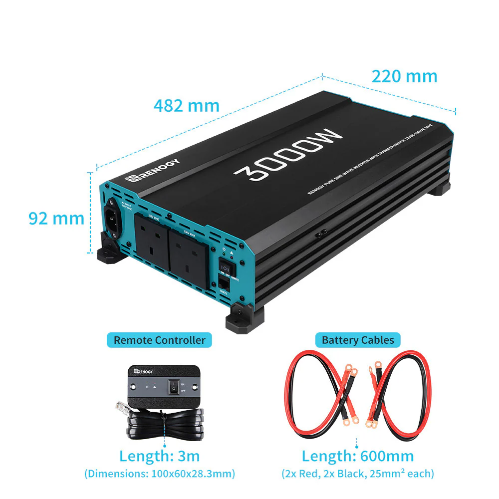 2000W Pure Sine Wave Inverter 12V to 230V with UPS Backup - Image 26