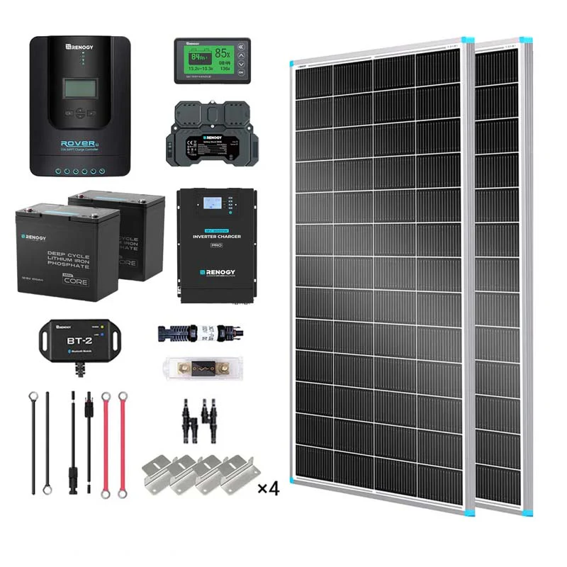 2kWh 400W 12V Solar Panel System w/Solar Panel, Battery, Inverter and Charge Controller - Image 5
