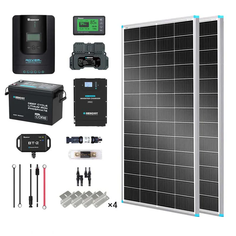 2kWh 400W 12V Solar Panel System w/Solar Panel, Battery, Inverter and Charge Controller - Image 8
