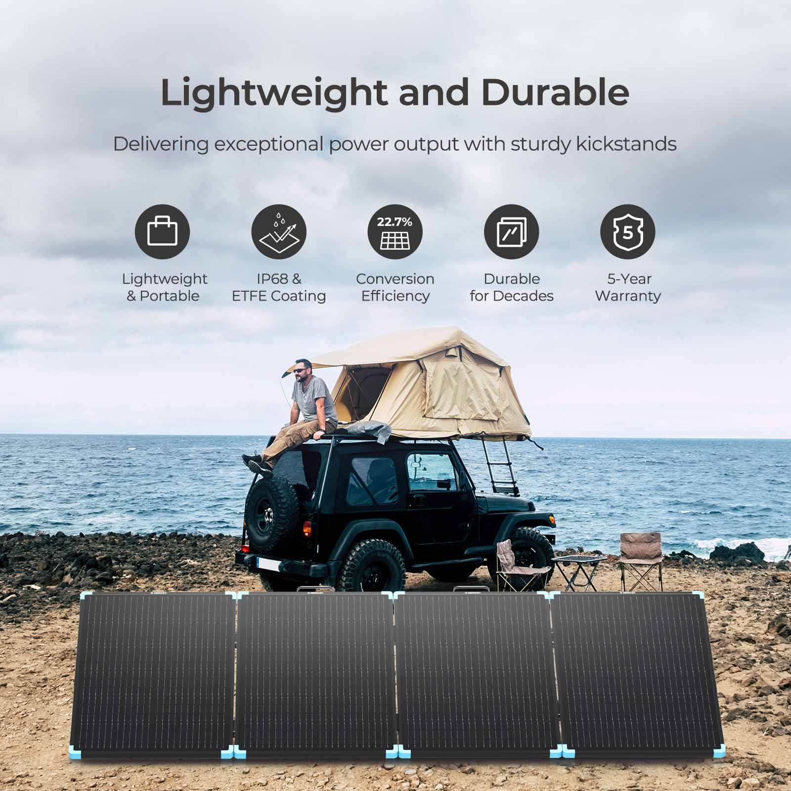 Lightweight Portable Solar Suitcase 400W / 300W / 220W / 100W - Image 28