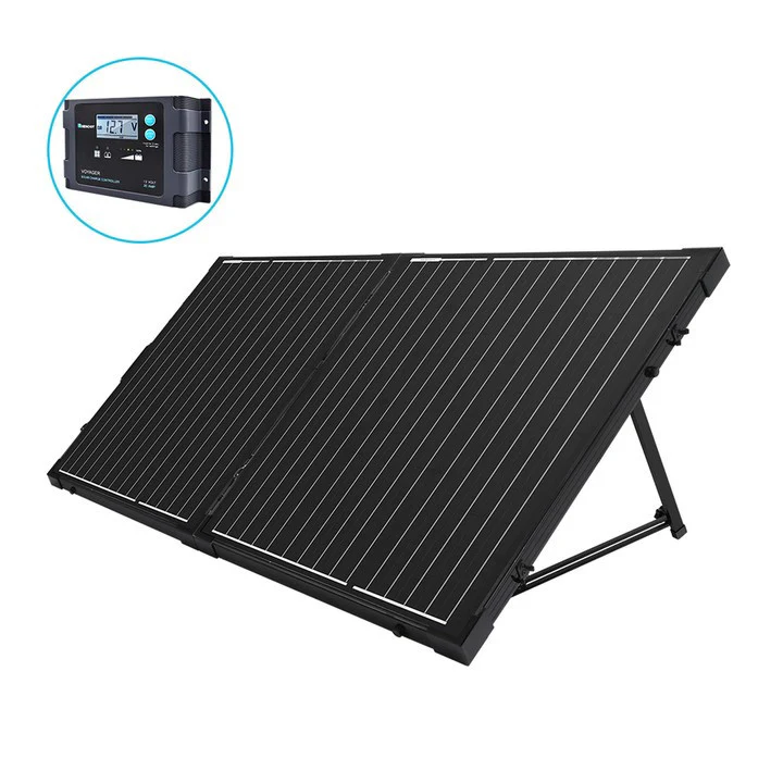 100 Watt 12 Volt Foldable Portable Solar Suitcase Monocrystalline with Waterproof Charge Controller