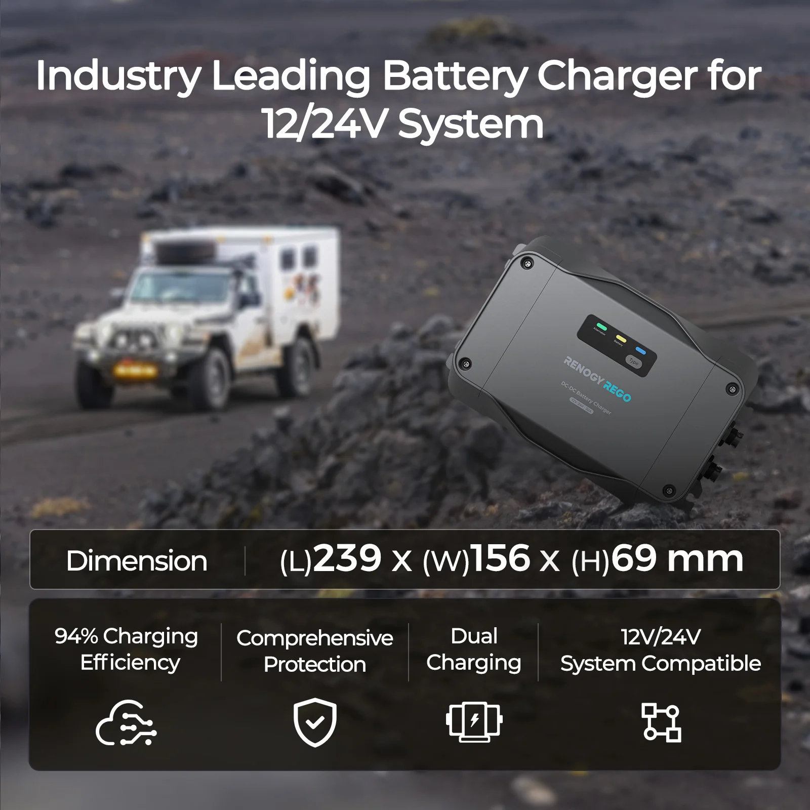 REGO 12V/24V 30A DC-DC Battery Charger - Image 10