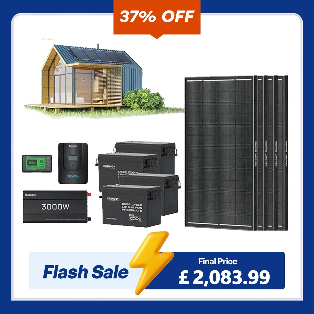 10.24kWh Off-Grid Power Kit | 3000W Inverter, 60A MPPT - Image 2
