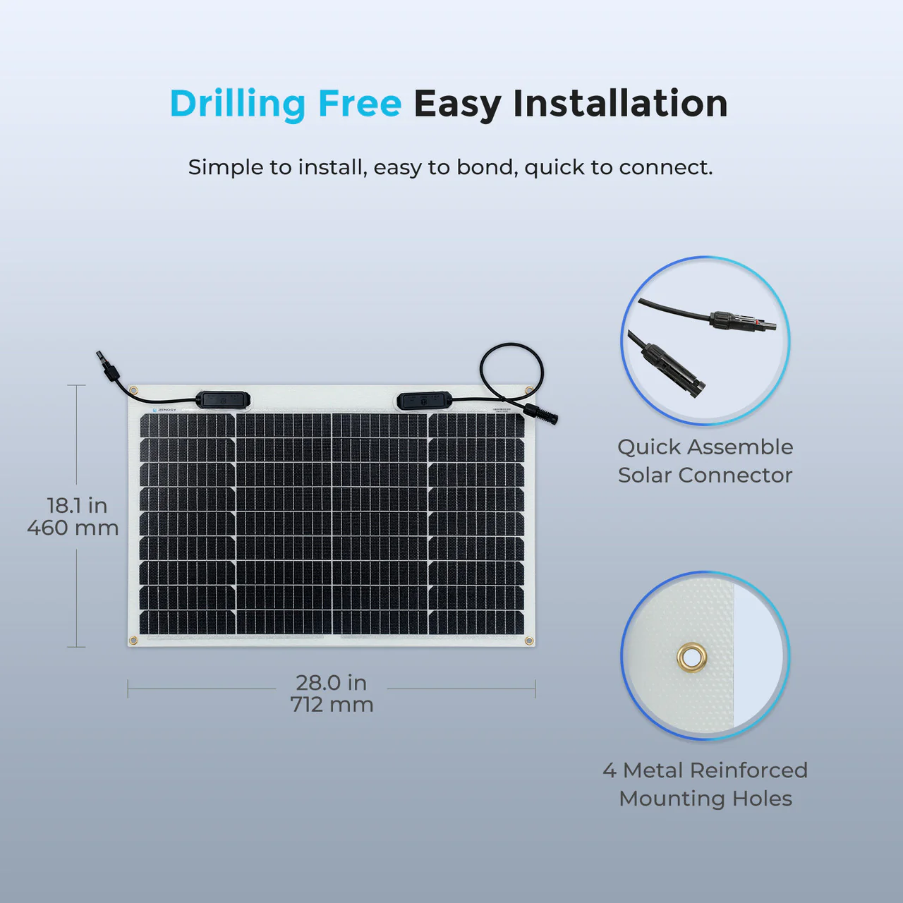 50 Watt 12 Volt Flexible Monocrystalline Solar Panel - Image 9