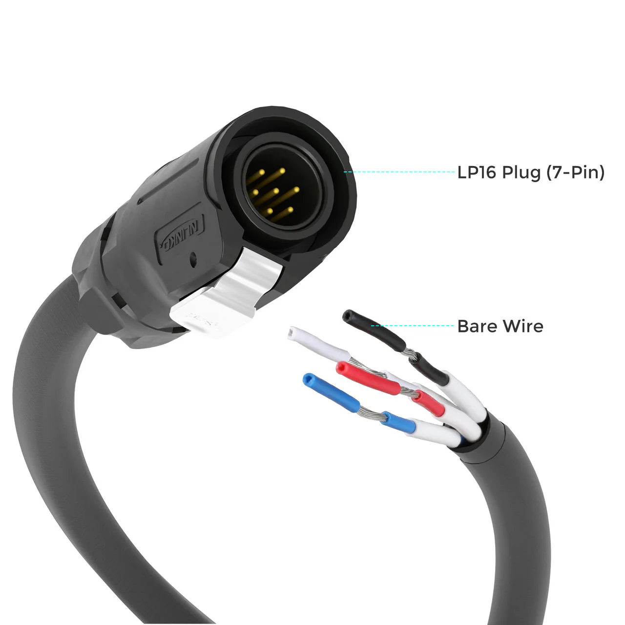Renogy LP16 Plug (7-Pin) to Bare Wire - Image 3