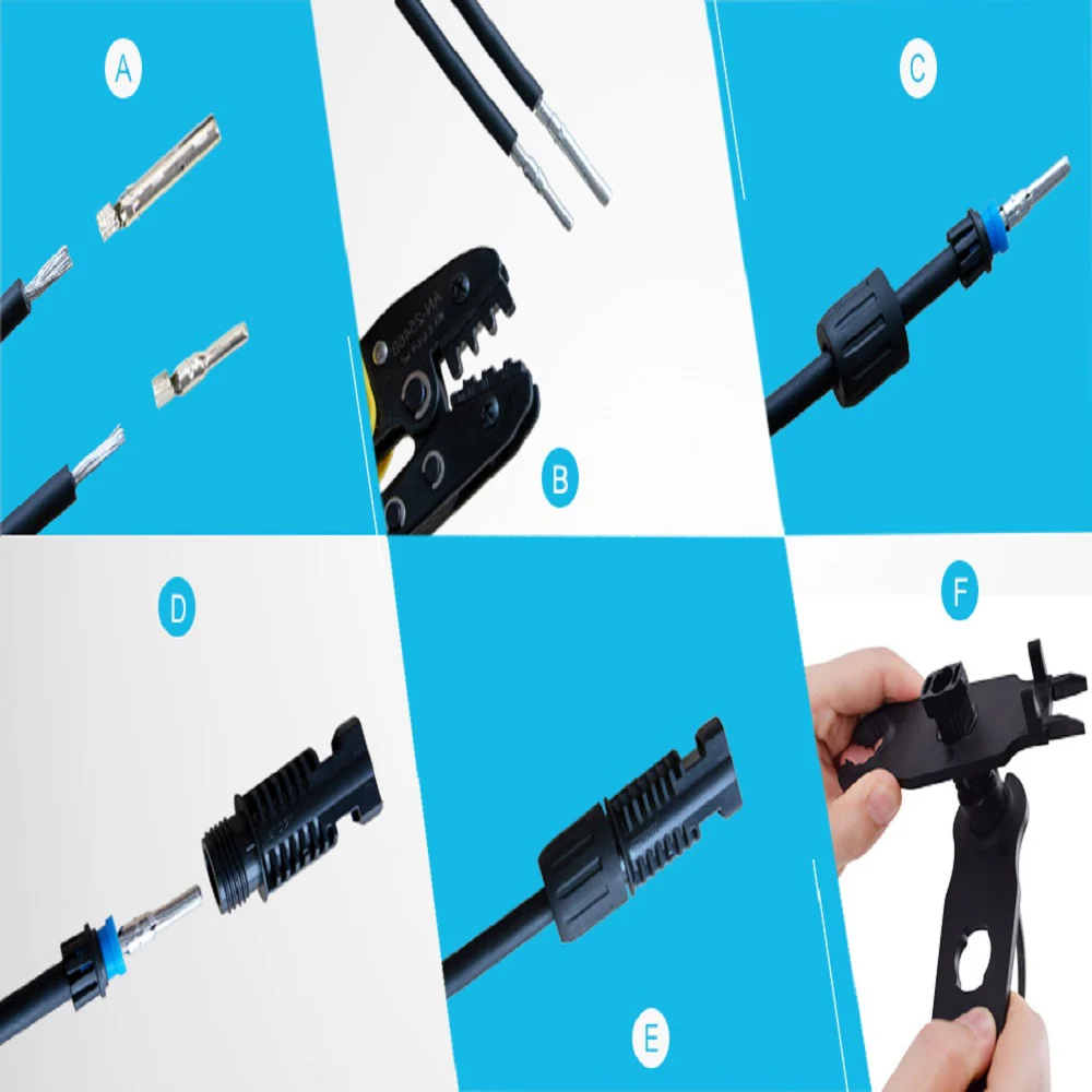 Male/Female Solar Panel Cable Connectors (5 Pair) - Image 3