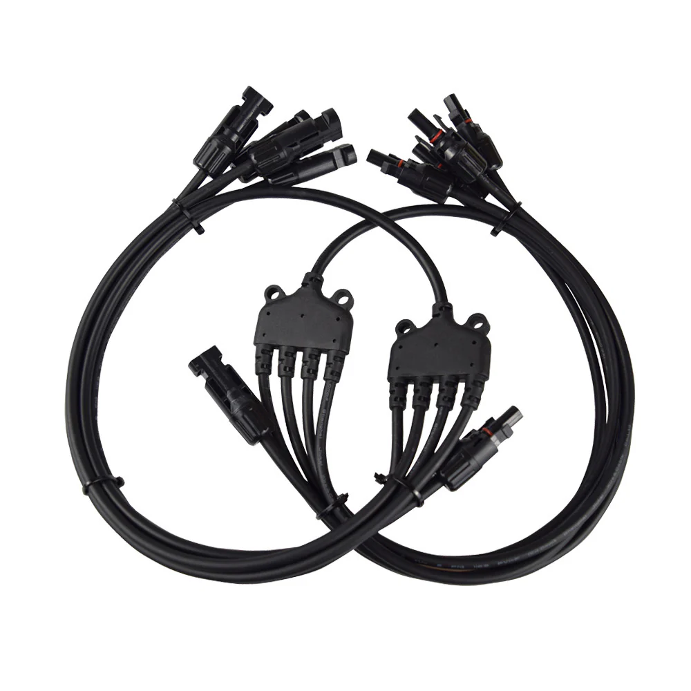 4 to 1 Solar Y Branch Connectors MFFFF + FMMMM Pair